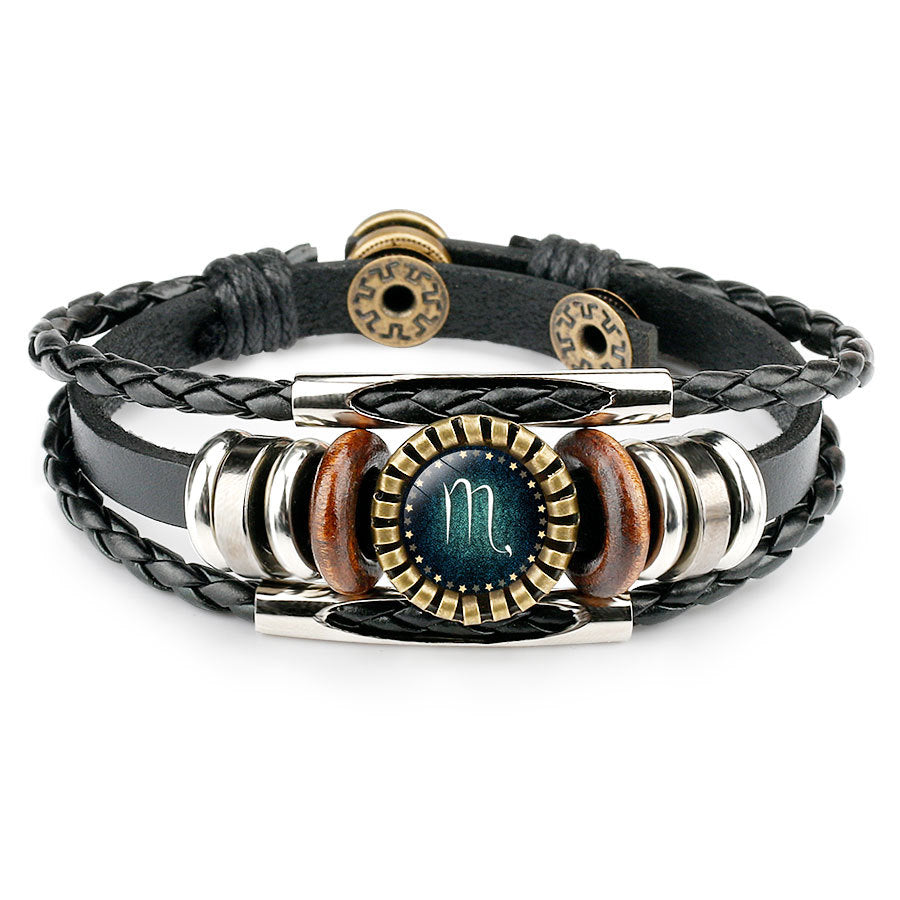 Zodiac Leather Bracelet - Kaldas Online Shopping